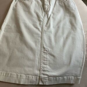 Talbots White Pencil Skirt
